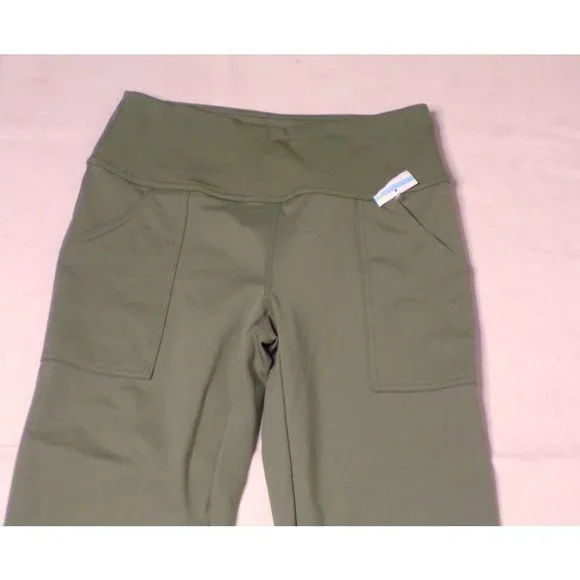 Zella Studio Lite Pocket Kick Flare Crop Leggings Green Small 4-6 NEW - Picture 4 of 8